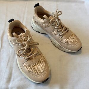 Zara 9 Combination Sneaker Shoes ~ Wicker Rafia Lace Up ~ City Modern 40
